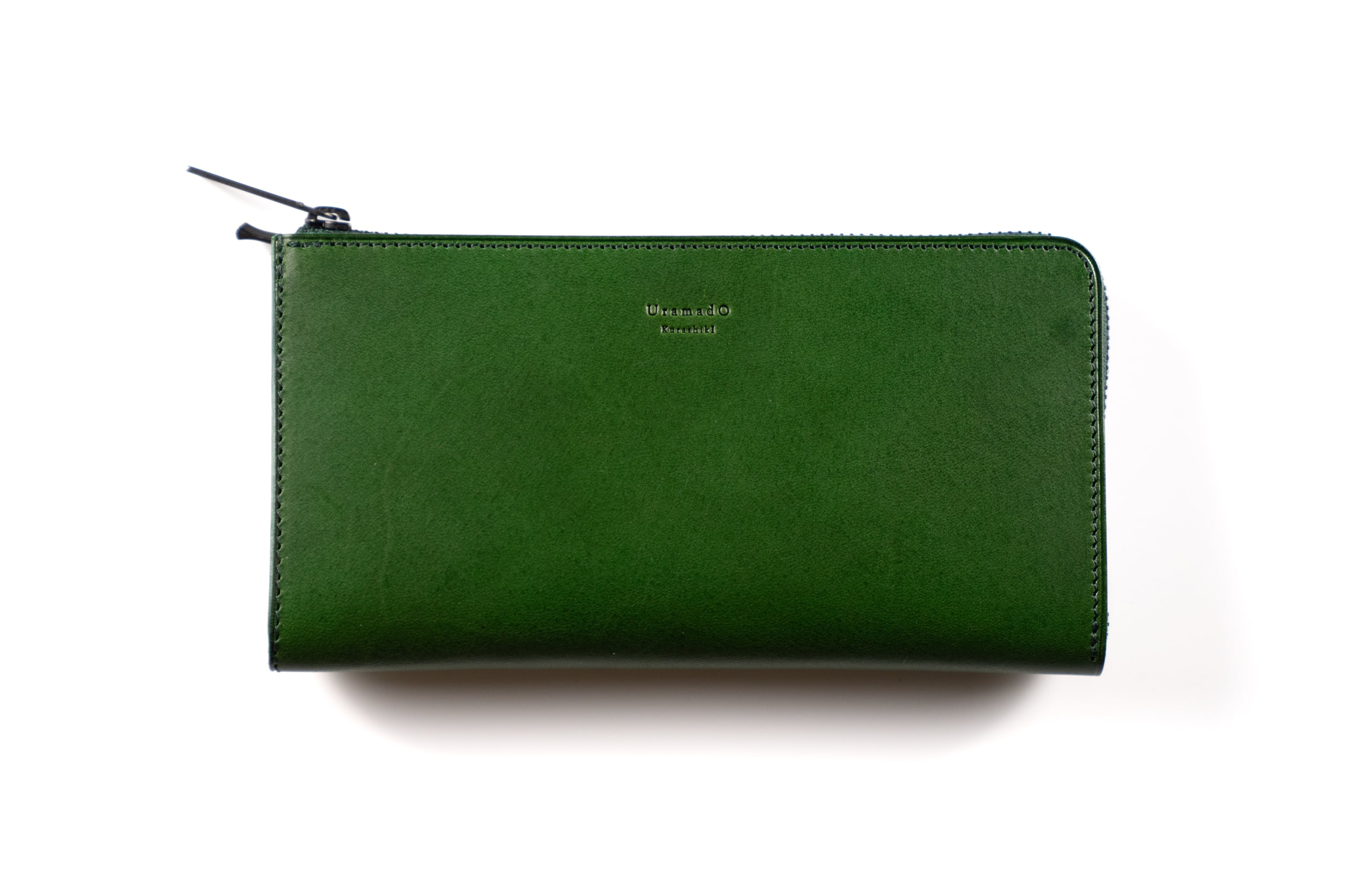 新商品！繰り返し使えるフィルムシリーズ！深緑62% Zip wallet (L) | Uramado Kurashiki