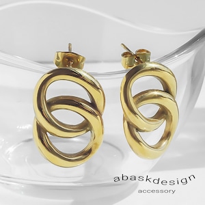 【ネコポス便】ピアス ダブルリングピアス 金属アレルギー ステンレス 1946