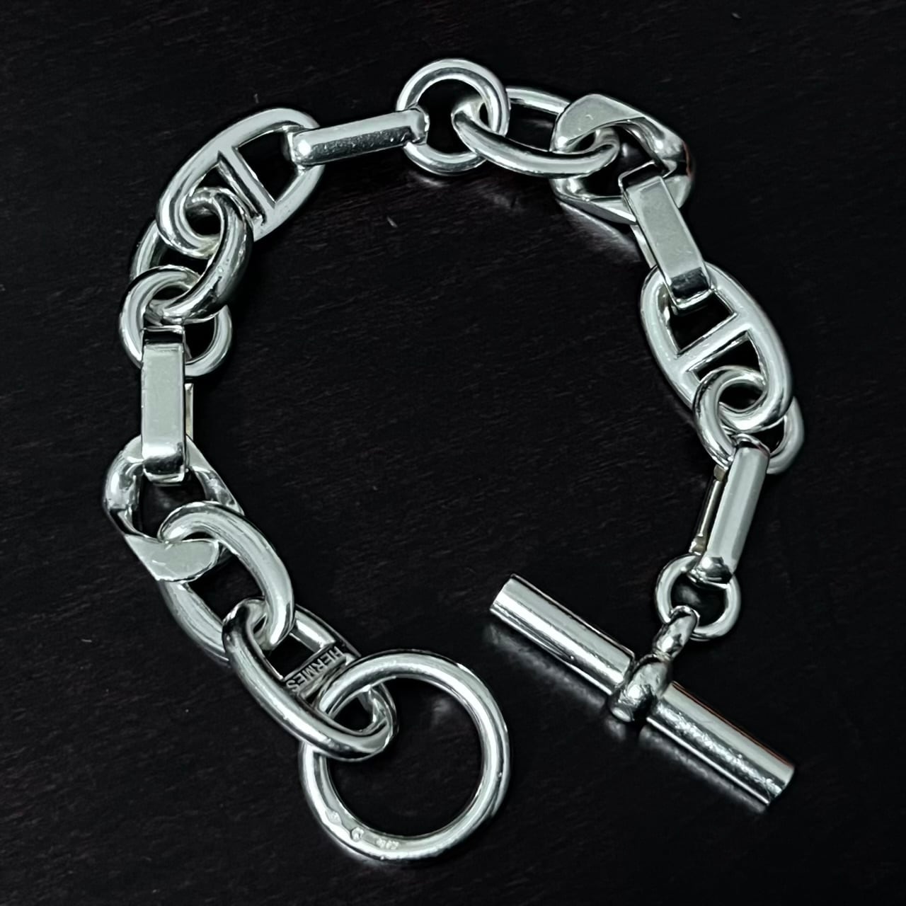 HERMES Alea Bracelet PM Sterling Silver LG Size | エルメス アレア