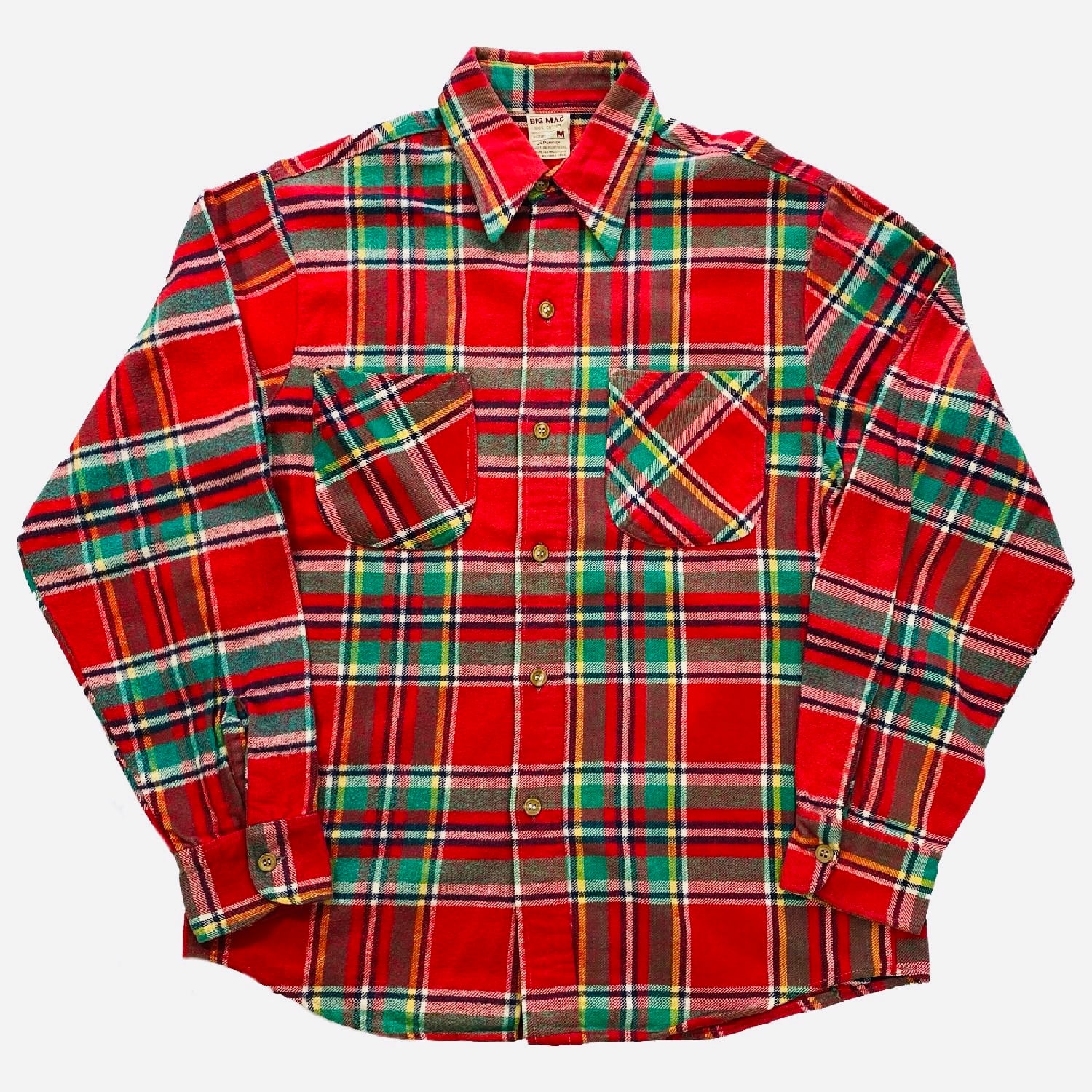 70's Vintage BIG MAC “Check Nel Shirt” 70年代 ビッグマック 単色 ...