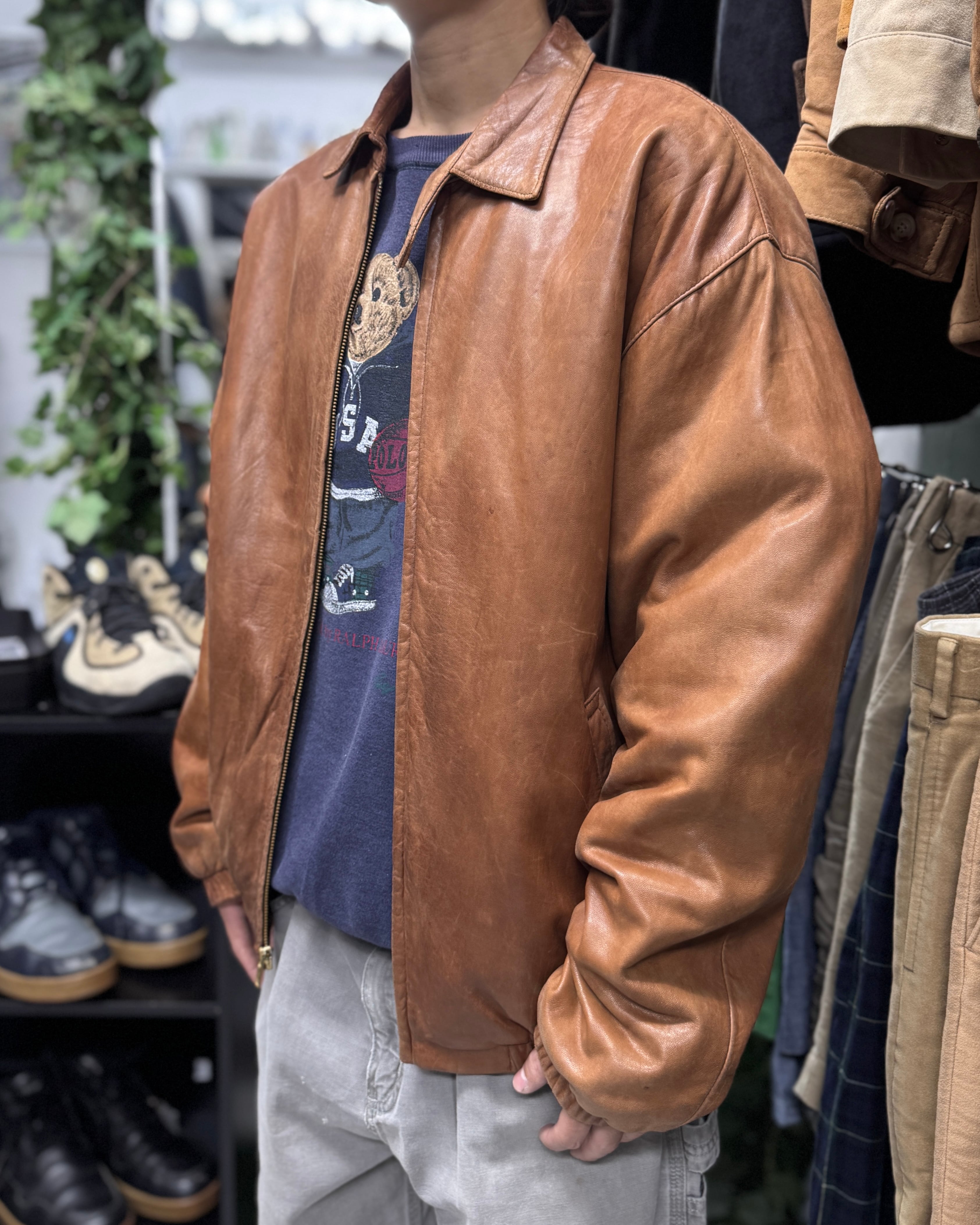 90's Polo by Ralph Lauren Leather Jacket ''Brown'' ''ポニー無し