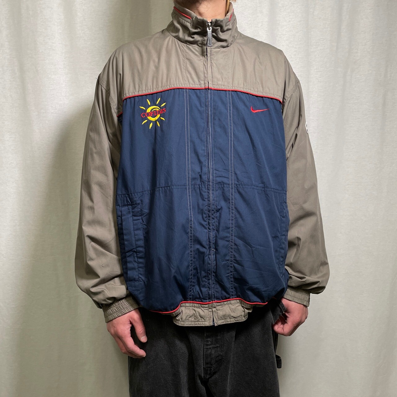 90年代 NIKE ナイキ ナイロンジャケット トラックジャケット メンズL 