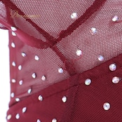 社交ダンス 衣装 スタンダードドレス ワンピース ドレス スタンダード ワインレッド ゴールド 金 赤 デモ 競技 ダンス パーティ 発表会 上品 フロート レース 華やか レッド系 エレガント 輝き 高級感 おしゃれ 美しい フォーマル ステージ コスチューム