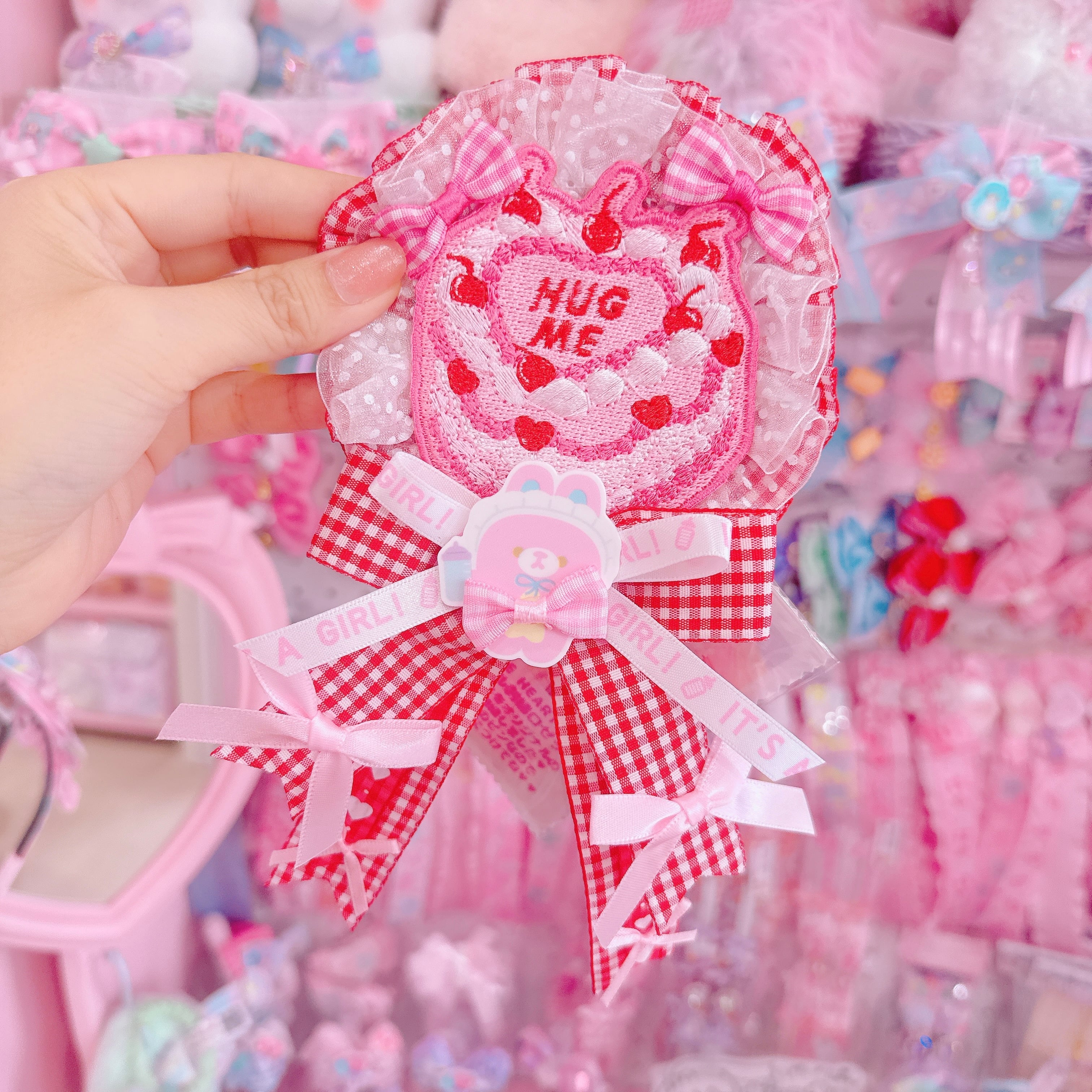 【B9】29-1刺繍ロゼット2wayピン