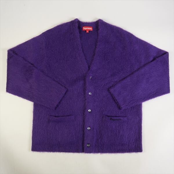 Supreme Brushed Mohair Cardigan purple S