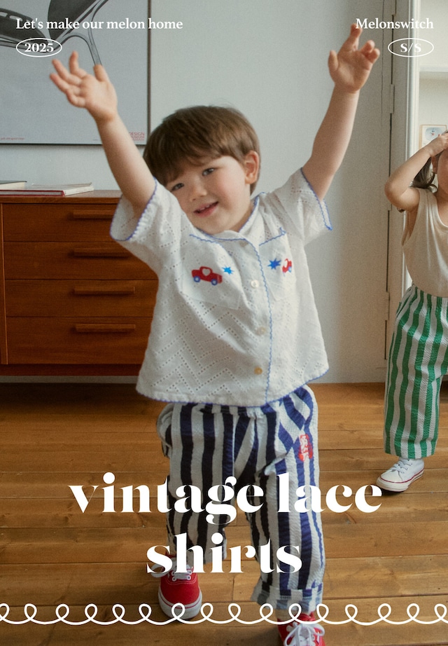 【即納】vintage lace shirt <kids>