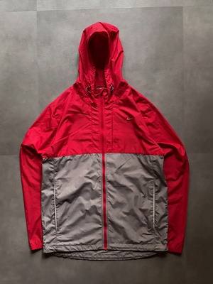NIKE STORM-FIT ウィンドブレーカー フーデッドジャケット M レッド×グレー