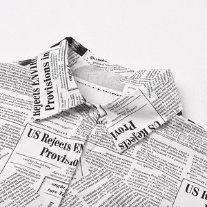 Newspaper Printed Long Sleeve Shirt / ニュースペーパー ロング スリーブ シャツ