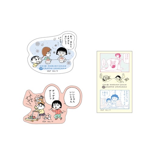 まる子andしんちゃんクリアステッカーセット Bセット(6014418)
