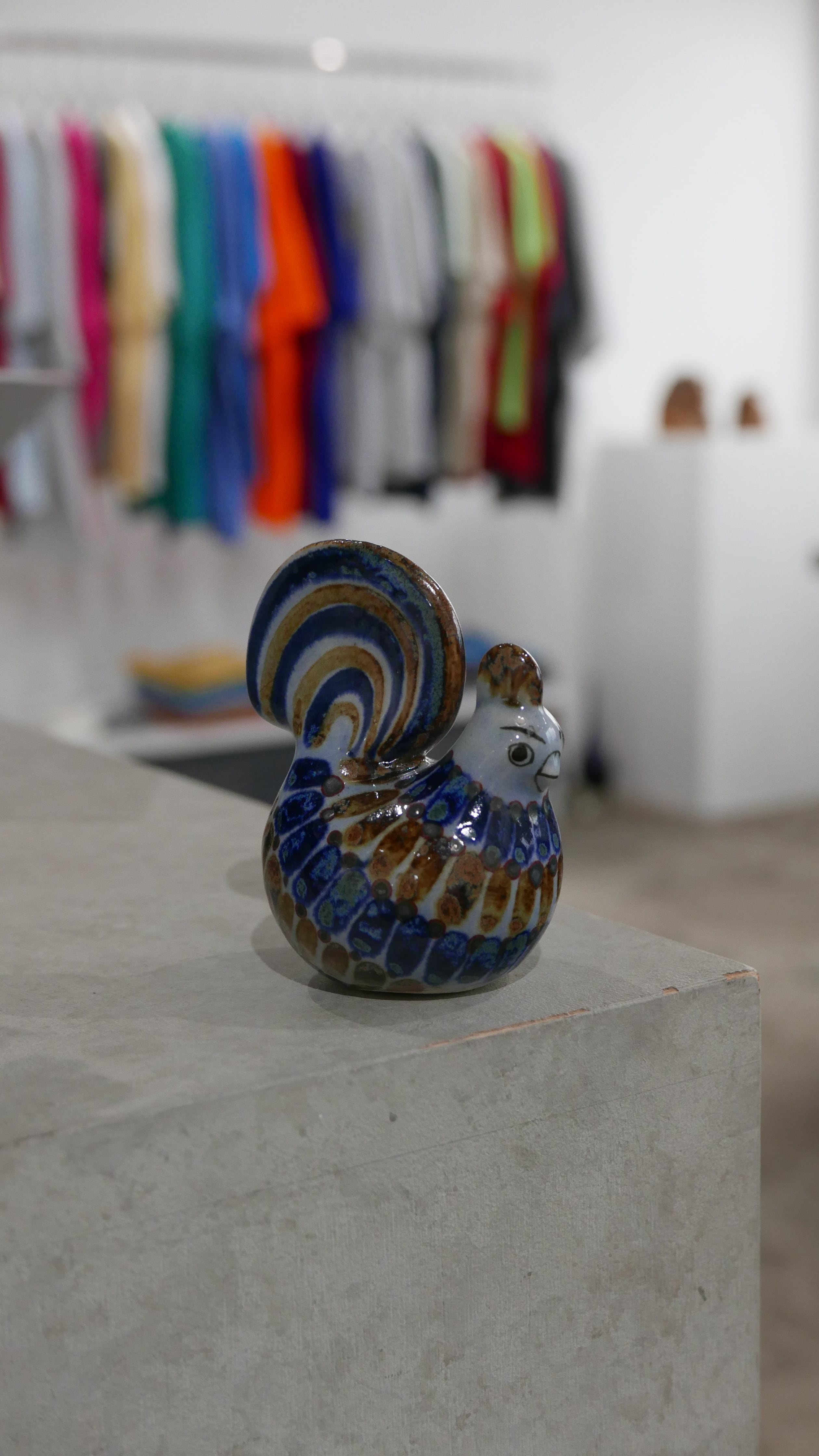 old mexico tonala pottery "  small rooster " ［ re stock ]