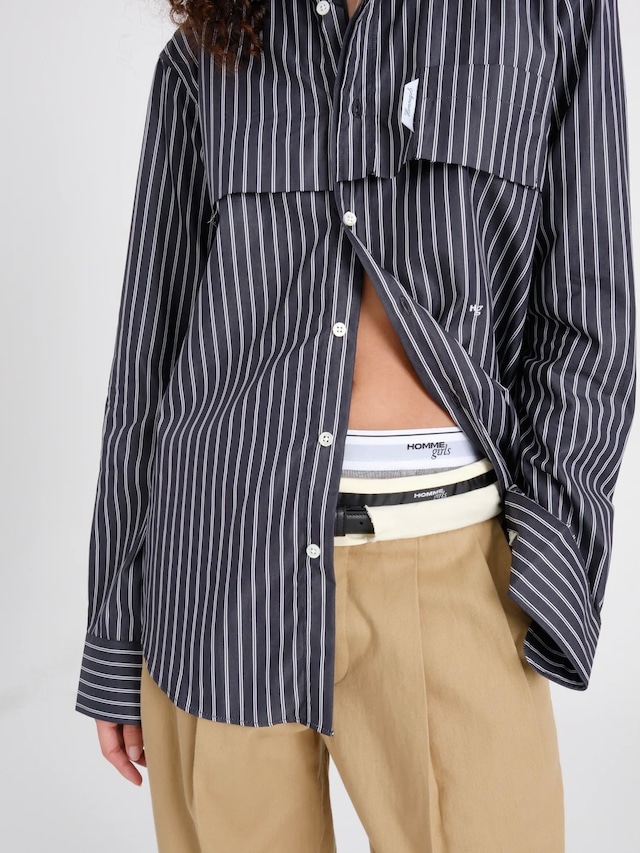 【25AW】HOMME girls オムガールズ / LONG SLEEVE LAYERED SHIRT / シャツ