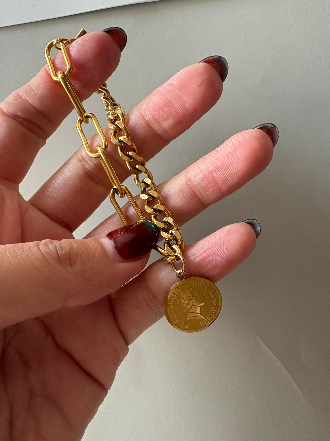 ss coin bracelet