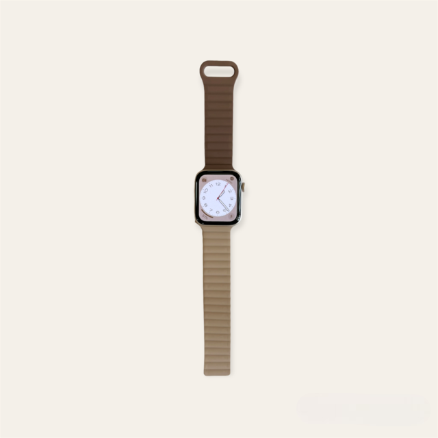 Beige mokomoko Apple Watch strap