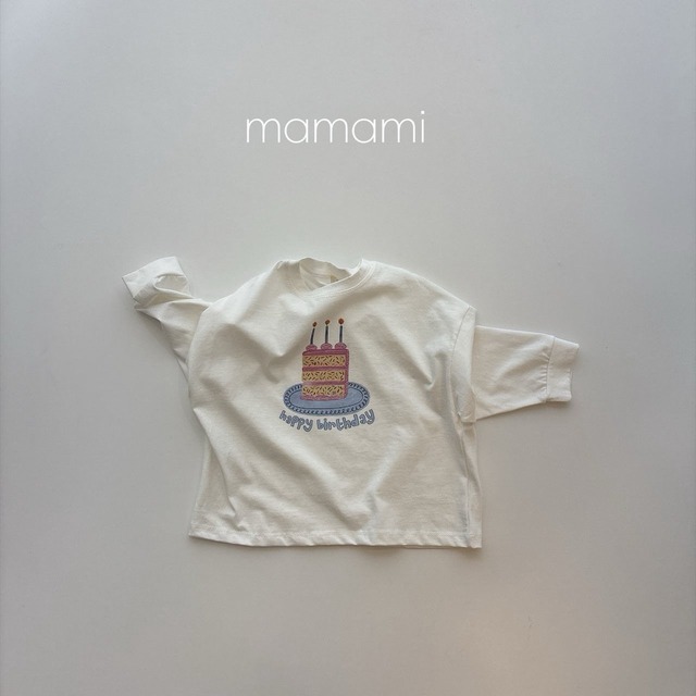 【取寄】mamami｜happy bee cake tee｜ハッピービーケーキTシャツ｜XS-JL｜kids&jr｜26 autumn