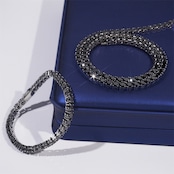 【grt35】Black Moissanite Tennis Bracelet (4mm)