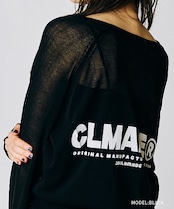 ロゴVネックシアーニットTOPS (BLACK) CQ-49014