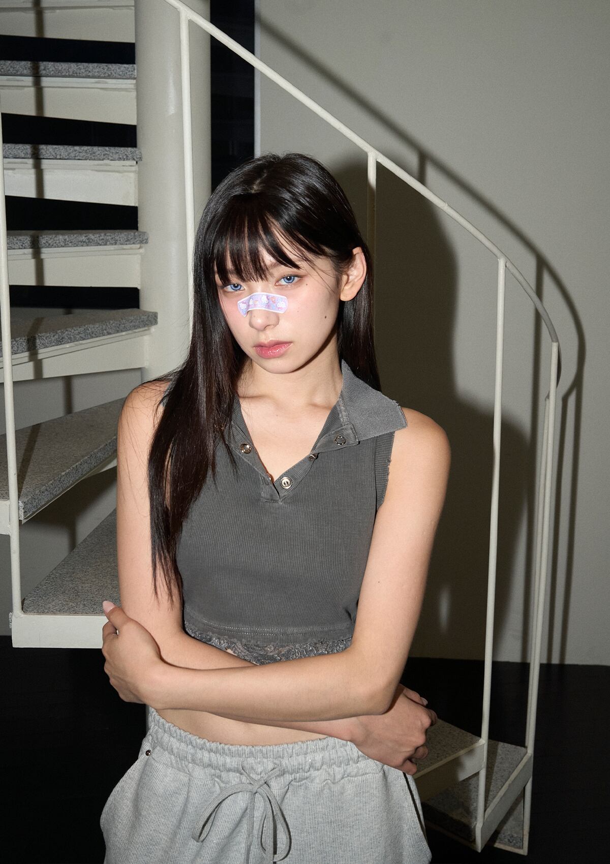 ☆IVE ウォニョン 着用!!【CHERRYQUIRI】STUD LACE PK TOP ☆IVE ウォニョン 着用!!【CHERRYQUIRI】STUD LACE PK TOP