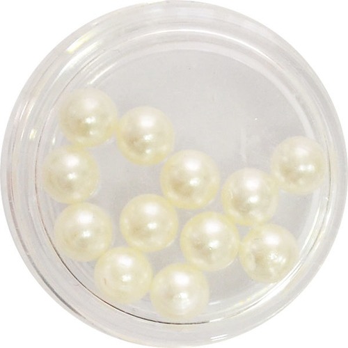 球体パール　5㎜　約12粒　丸いプラスチックケース入り