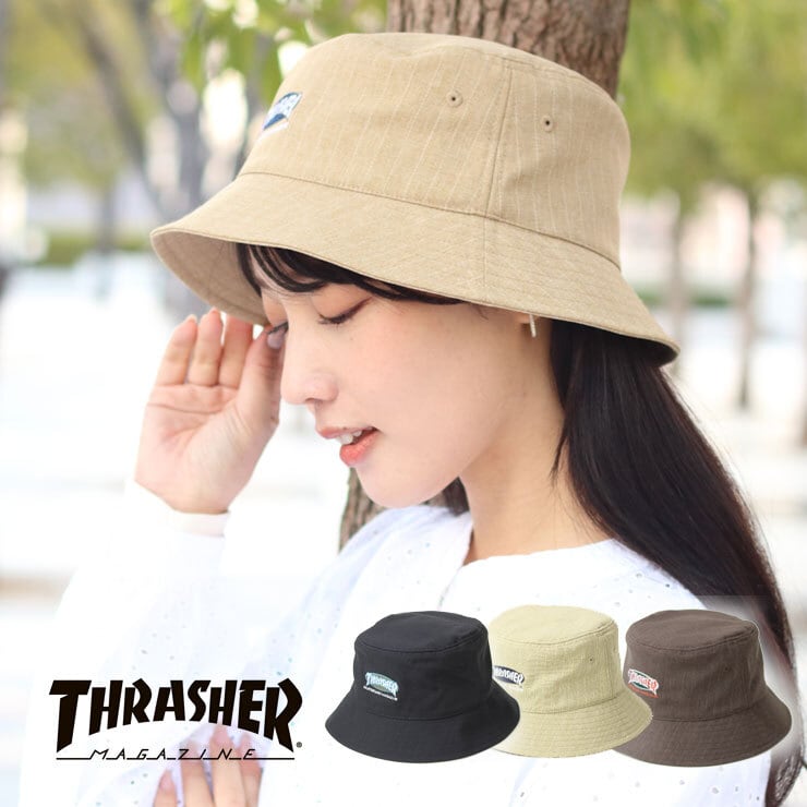 バケットハット メンズ ブランド THRASHER OVAL MAG BUCKET HAT