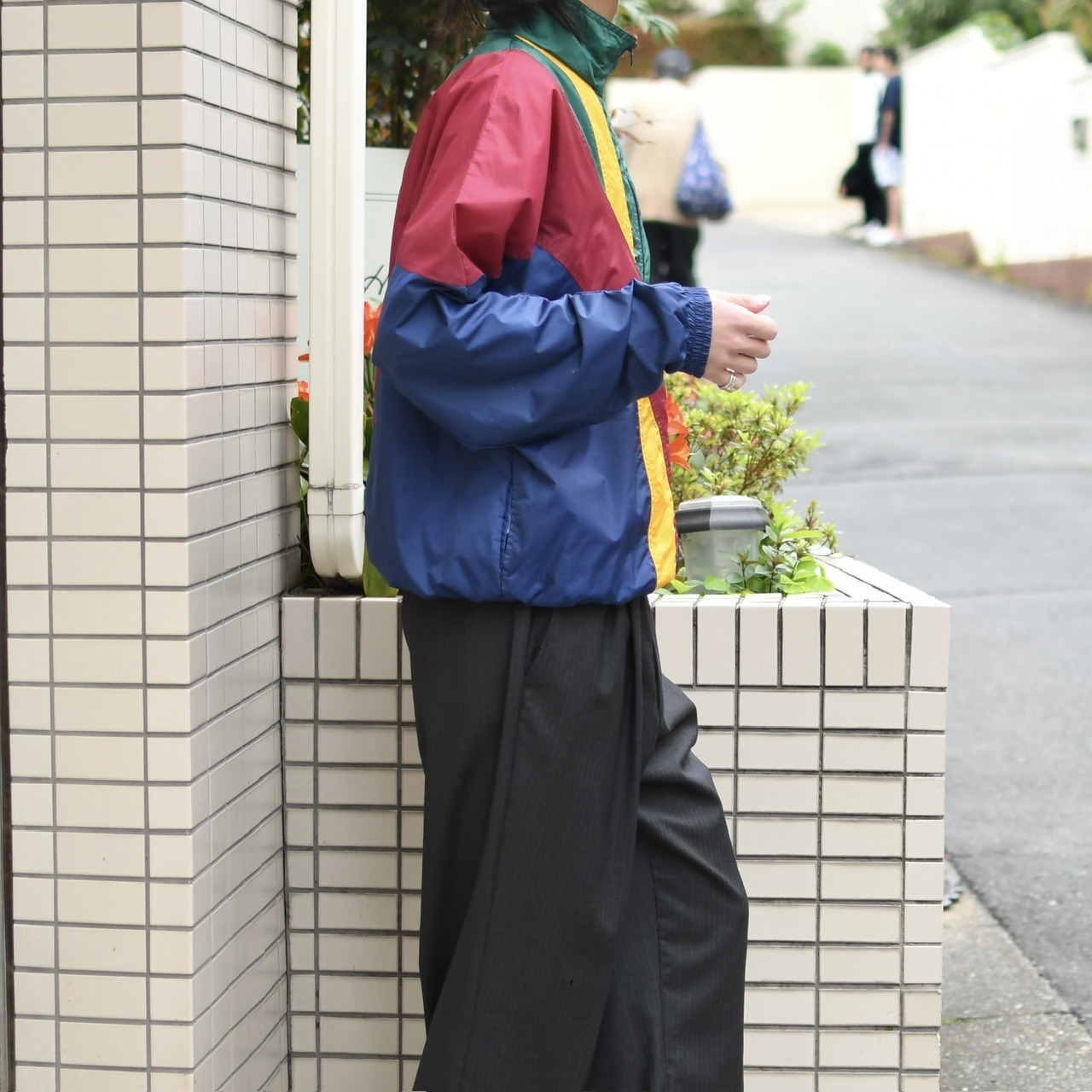 London Fog switching design nylon blouson