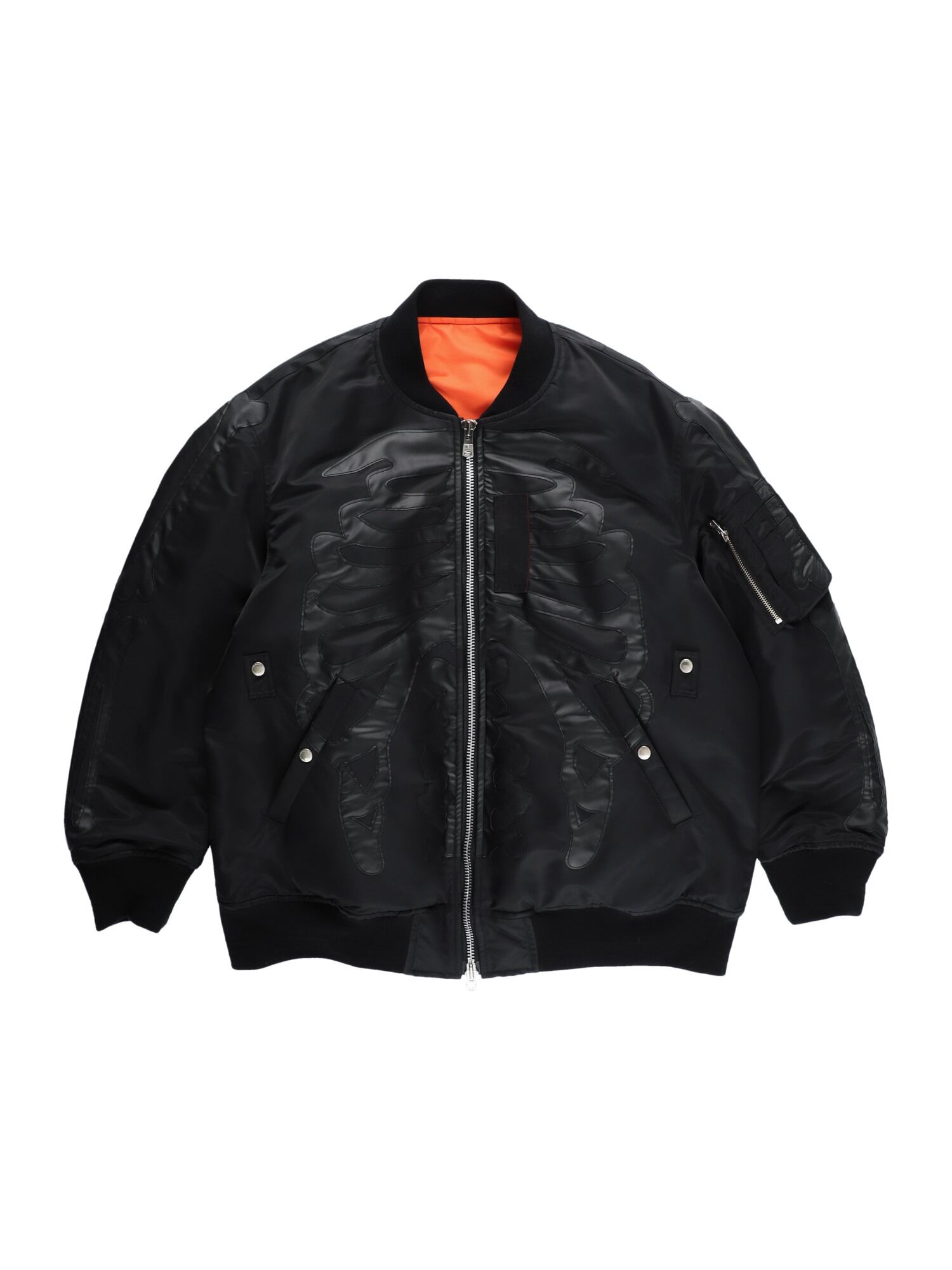 sbj.0002AW24 / flight jacket. / black x black bone 