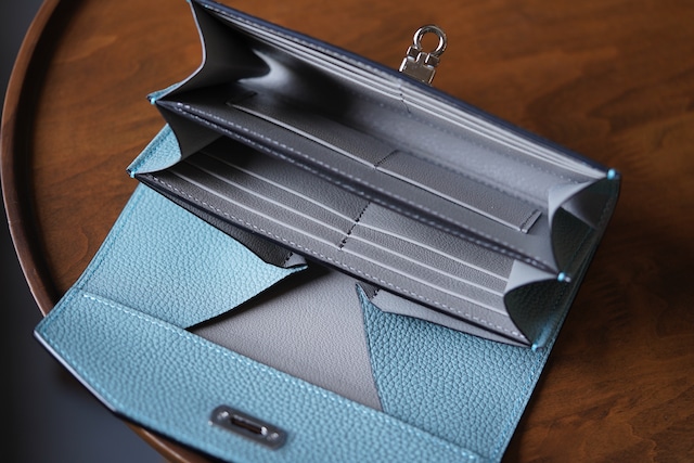 【受注生産品】ギャルソンウォレット スカイ