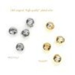 ★L&A★メタルビーズ丸★無地メタルボール両穴★小サイズ★4ミリ