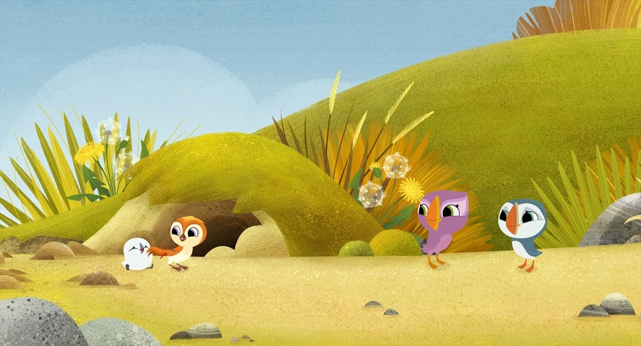 【数量限定】パフィンの小さな島 Blu-ray〈ババぬいぐるみキーホルダー＋キャラクターシール〉セット