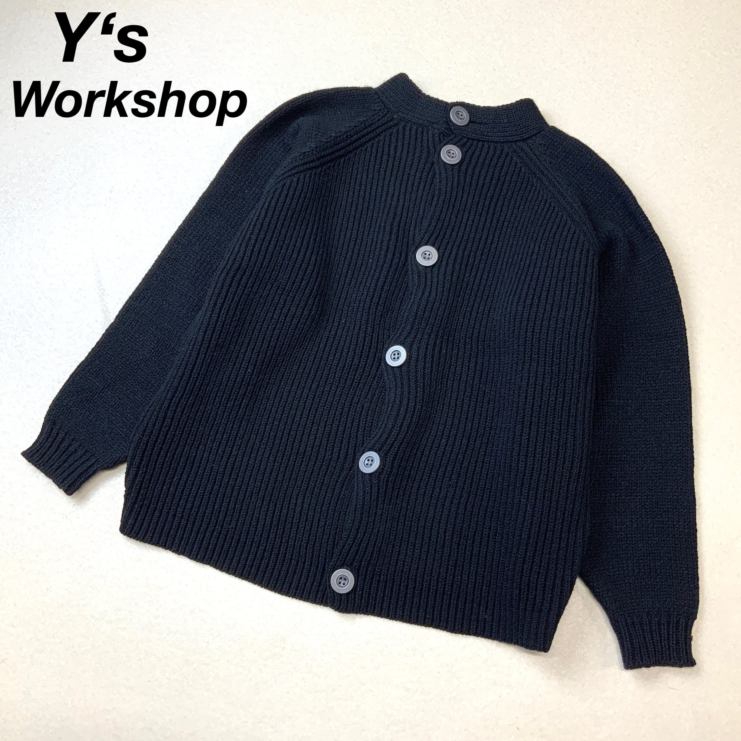 【美品】Y’s workshop ワイズフォーメン ワイドシルエット リブニット