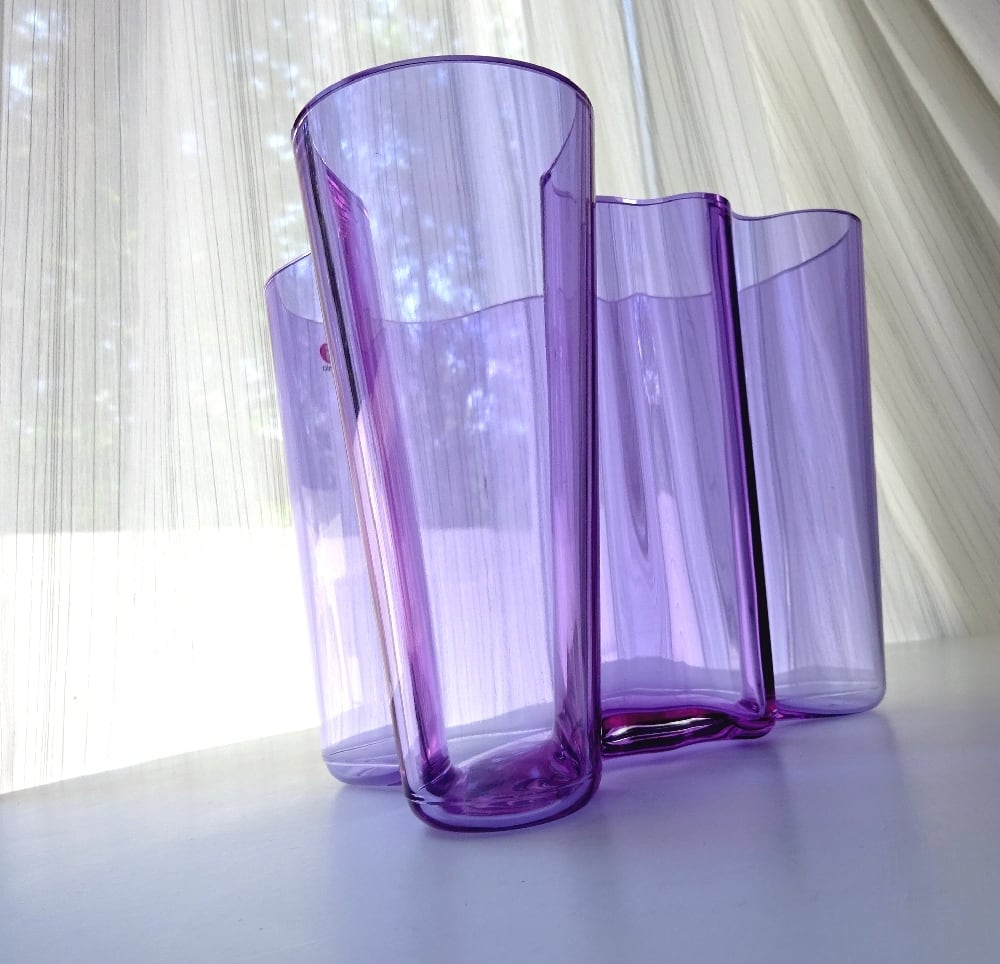 iittala / イッタラ アアルト アールト フラワーベース アメジスト VASE Alvar Aalto Amethyst 160mm 花瓶  北欧 箱付 | torori powered by BASE