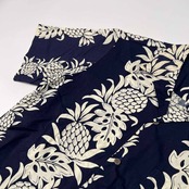 ハワイ製 ROYAL CREATIONS ロイヤルクリエーション コットン 半袖 アロハシャツ サイズ M /オールド/ビンテージ/ネイビー