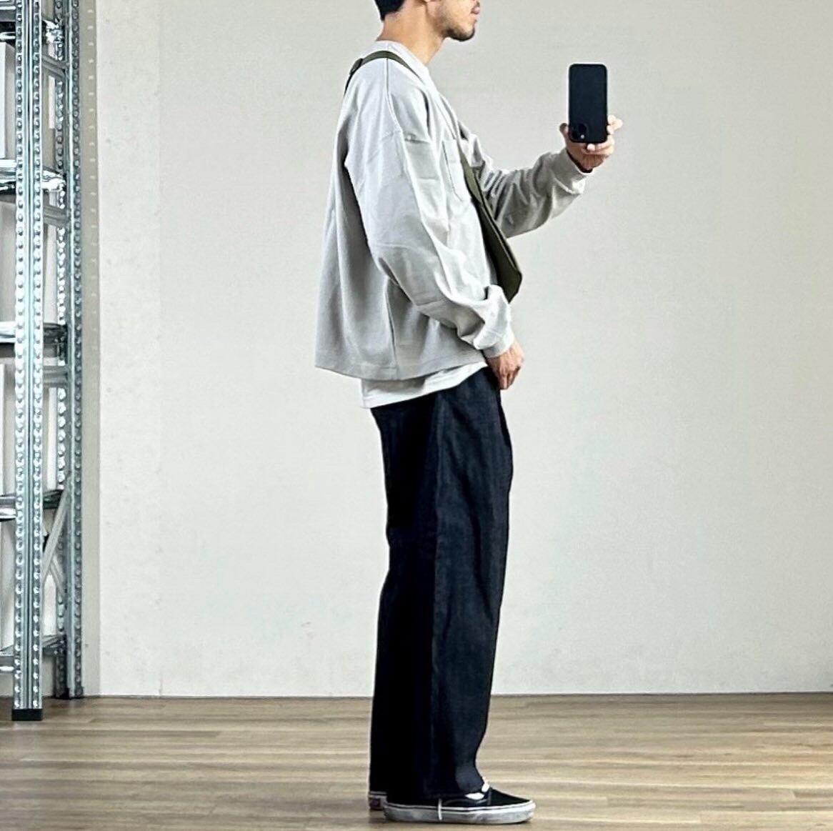 タキマキ　CUP-IN TEE 25AW》【AUDIENCE】8oz MVS TENJIKU CROPPED POCKET L/S TEE