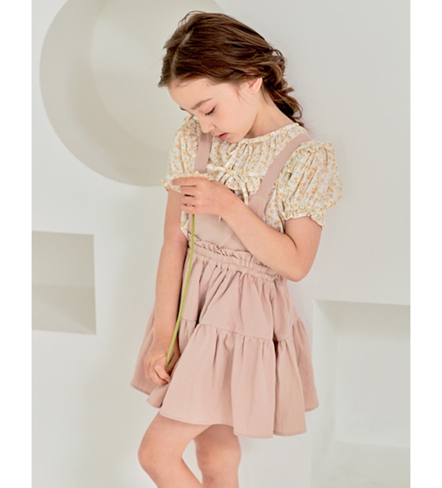 サロペブルマスカート<Pink beige>