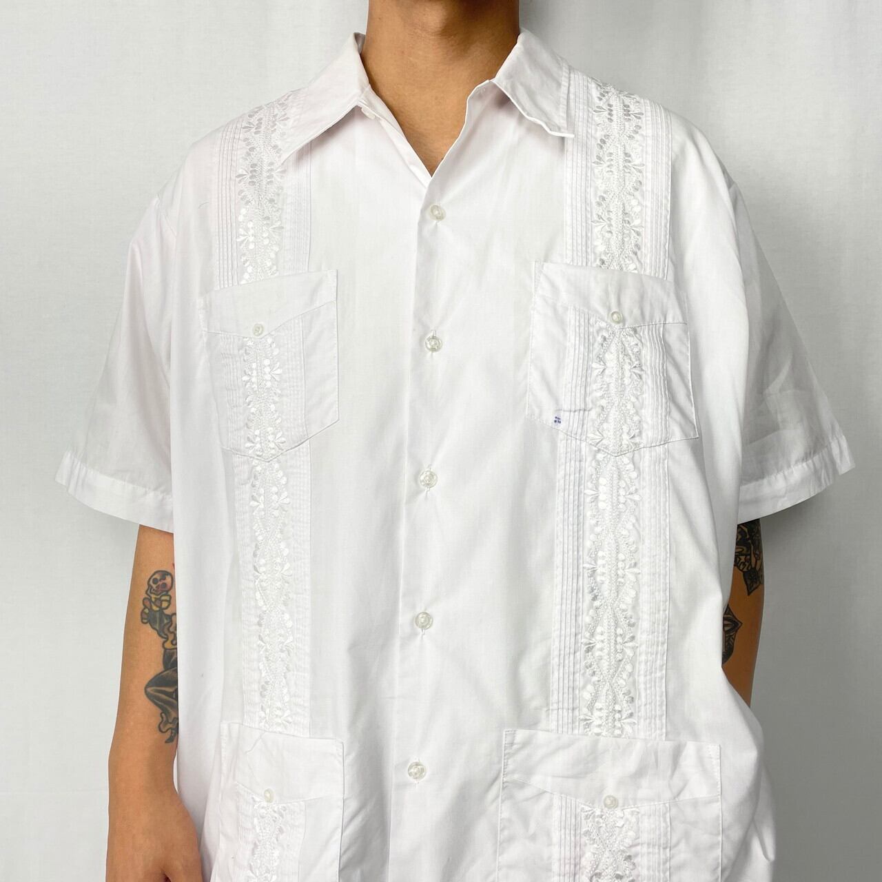 90年代 guayabera by HABAND 半袖 キューバシャツ メンズXL 古着 90s ...