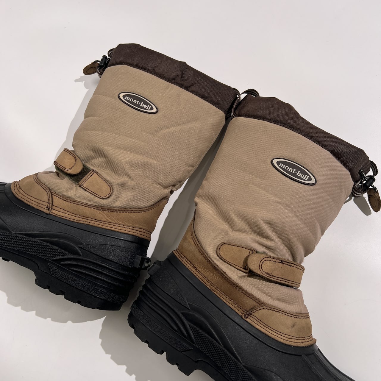 mont-bell モンベル 部分レザー パウダーブーツ サイズ 28.0 /靴/シューズ/スノーブーツ/ウィンターブーツ/ベージュ系