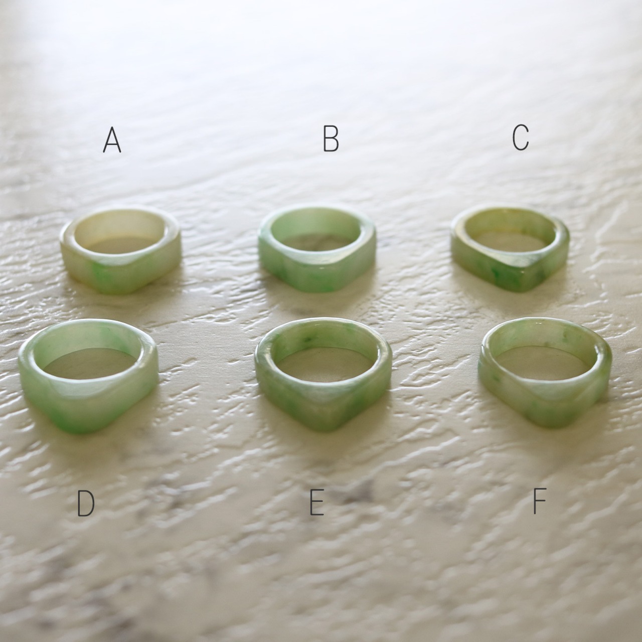 【12号】大人かっこよく！くり抜き甲丸リング (トップボリュームタイプ) A貨翡翠 jd_rg1020