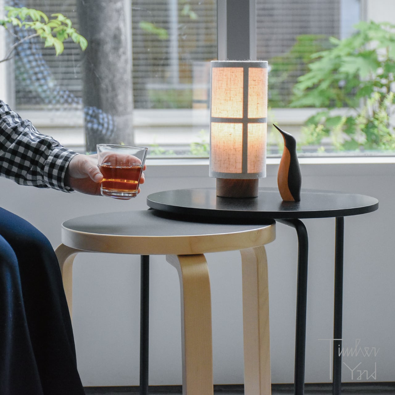 即納可】Hashira Table Lamp Portable / Raw / ハシラテーブルランプ