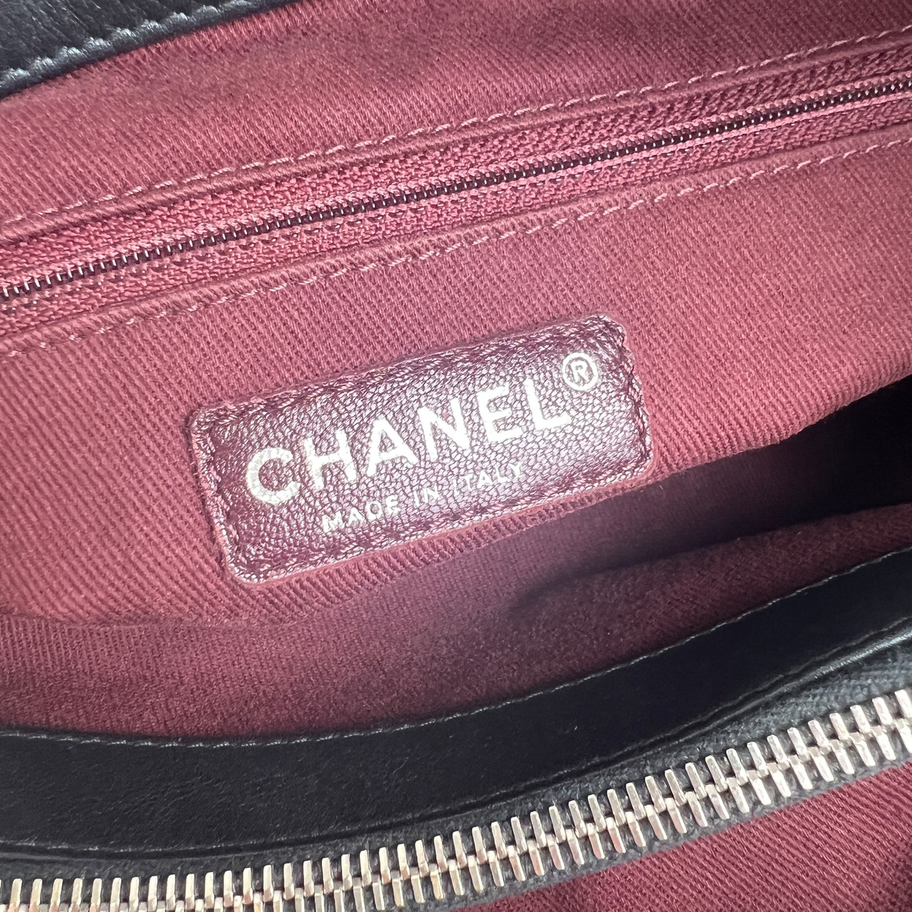 CHANEL シャネル ココマーク  レザー×エナメル ハンドバッグ ブラック A-9235