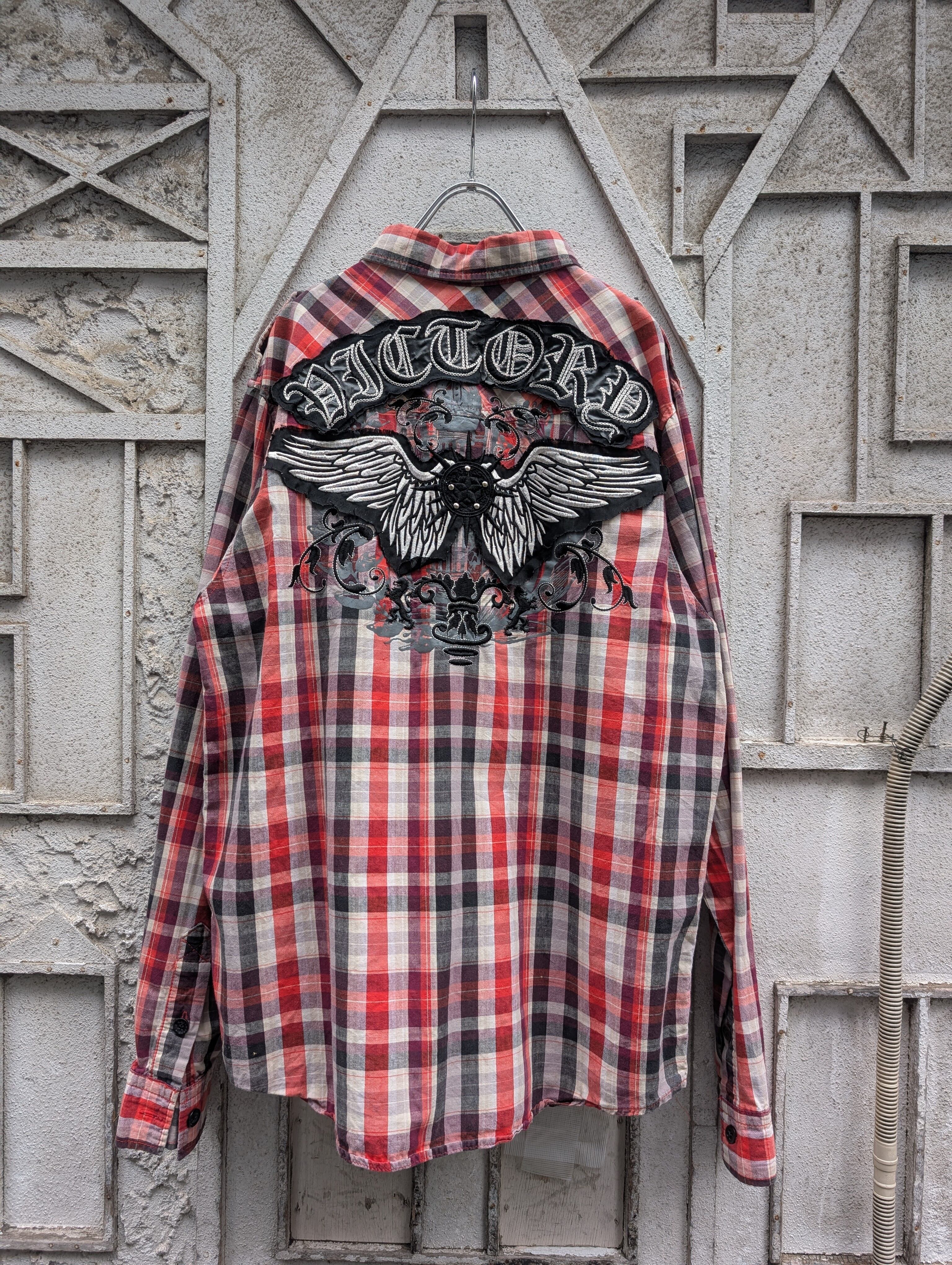 "EMBROIDERED WESTERN CHECK SHIRT"