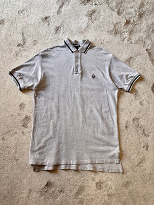 90～00s OLD STUSSY/Logo embroidery Polo Shirt/紺タグ/S (M-L相当)/刺繍ロゴポロシャツ/グレ－/ステュ－シ－/オ－ルドステューシー