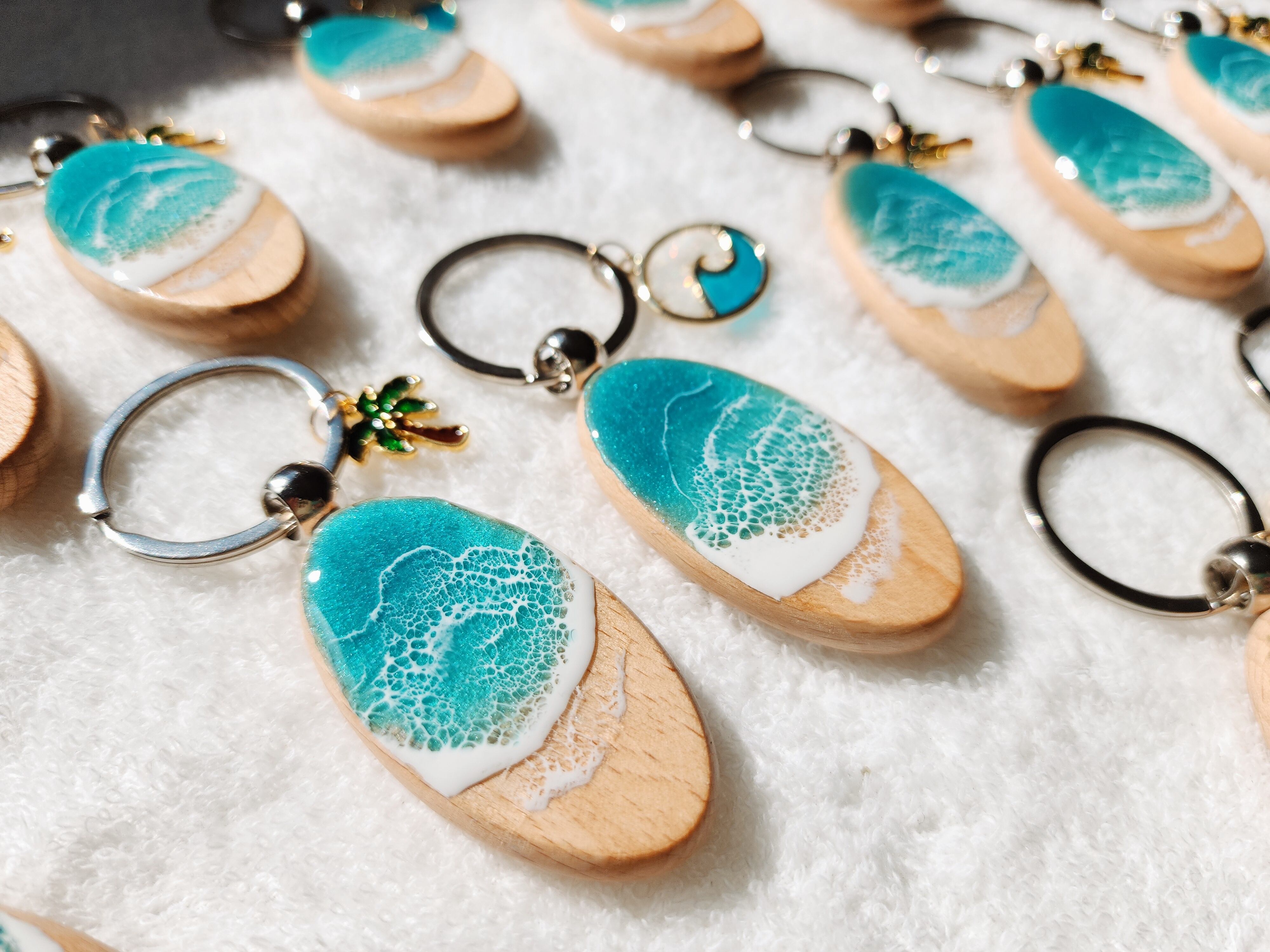 217.オーシャンレジンアート キーホルダー2wave