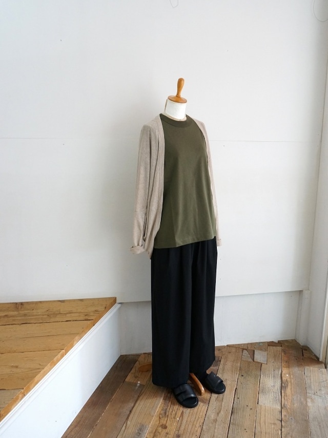 TRAVAIL MANUEL　リネン天竺 ボレロカーデ