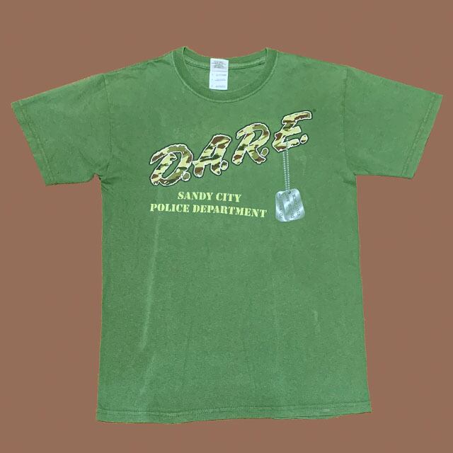 80年代 MY SHIRT D.A.R.E. 薬物乱用予防教育 プリントTシャツ USA製 メンズM ヴィンテージ /eaa351243