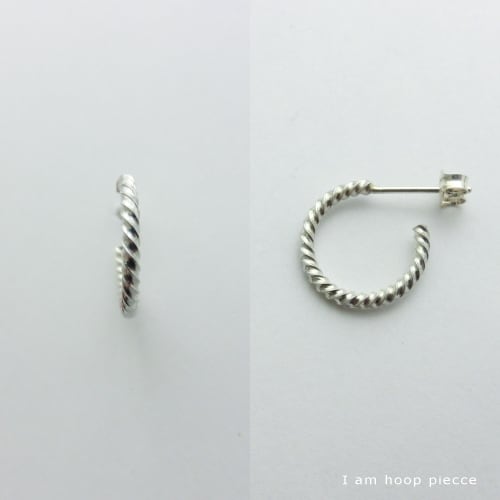 受注生産商品 片耳用 ネジネジフープピアス シルバー925 IPI0072