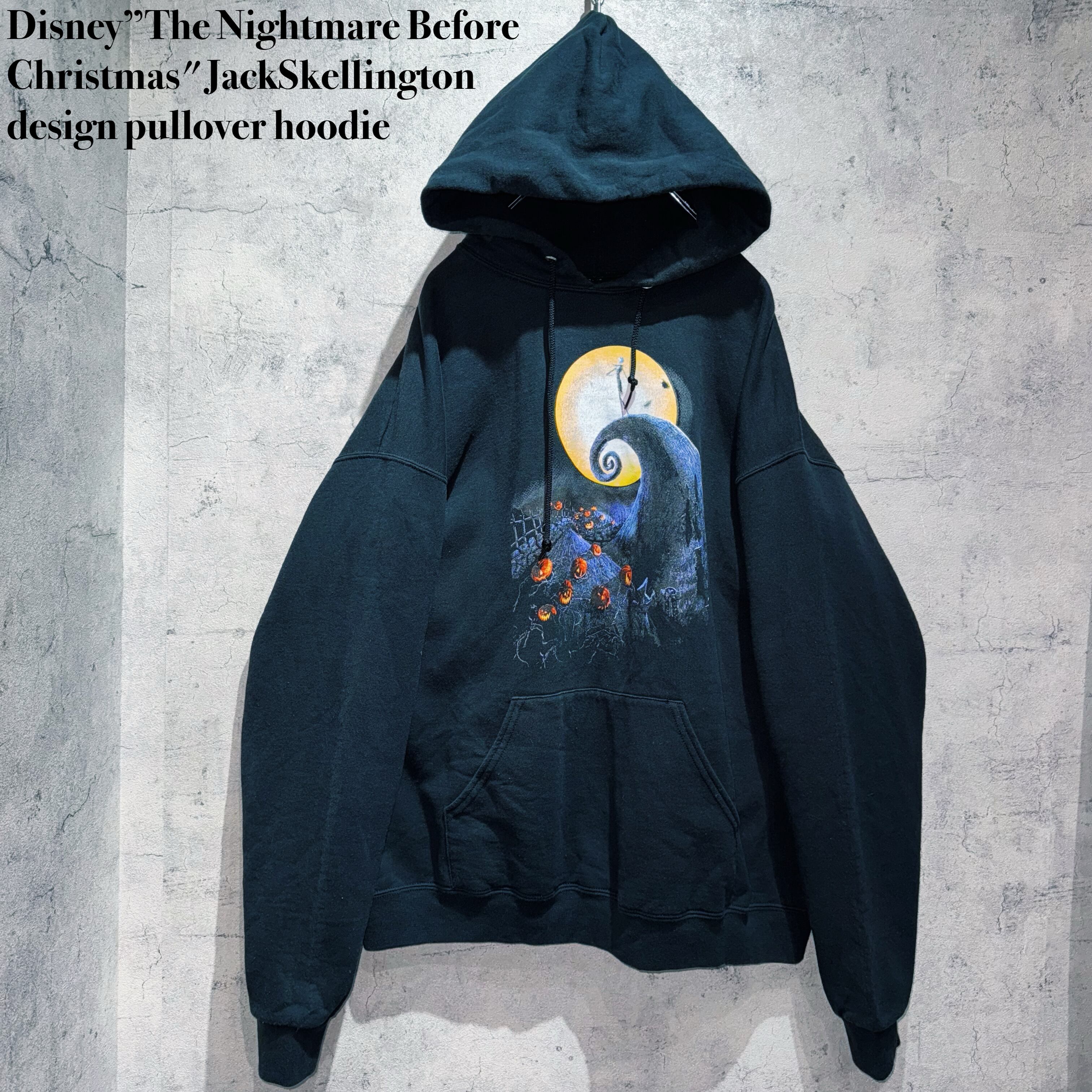 Disney”The Nightmare Before Christmas"Jack Skellington design pullover hoodie