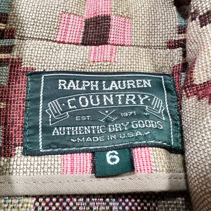 's~ RALPH LAUREN COUNTRY ラルフローレンカントリー ネイティブ柄