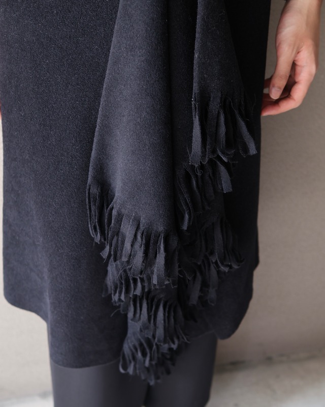 【BALENCIAGA】Draped fringe skirt