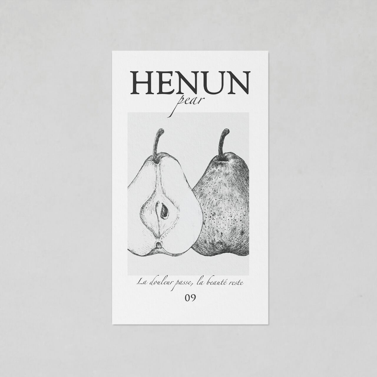 洋ナシの一粒ピアス K18 Coating Henun