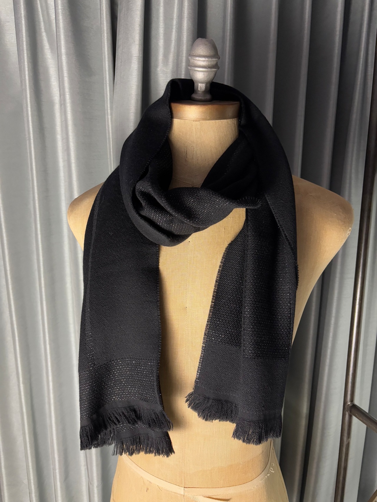 DOLCE&GABBANA black logo scarf