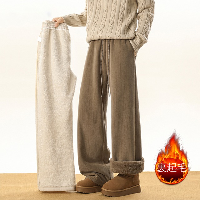 【12.26〜1.1｜期間限定・半額】♥温かさと風格、その両方を！【悟シリーズ】★カジュアルパンツ★ 裏起毛 ユニセックス 3color ズボン ボトムス